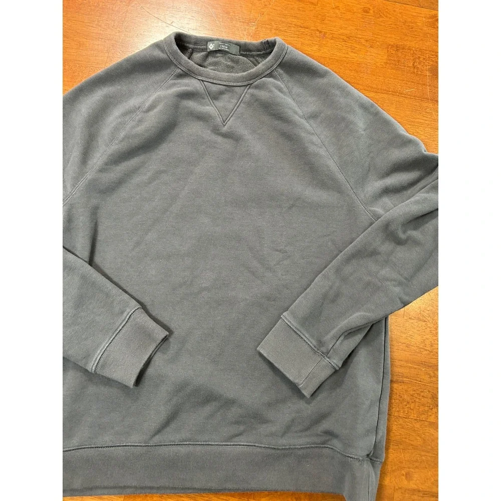 Member's Mark French Terry Crew Sweatshirt Mens Small Gray Raglan Pullover - Picture 3 of 10